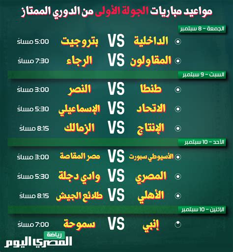 مباريات الدوري المصري الممتاز